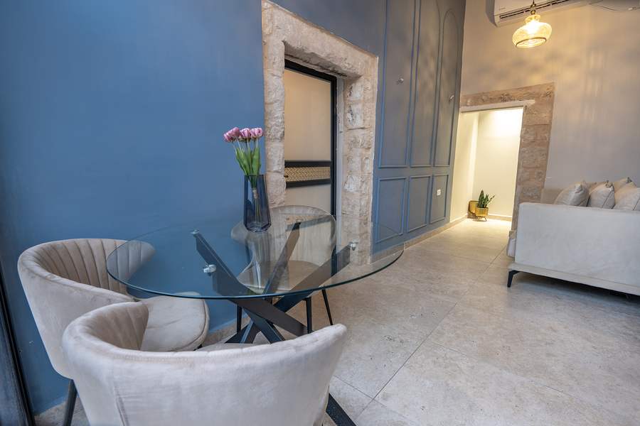 Open living and dining area with kitchen